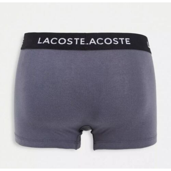 Lacoste 3-Pack Casual Cotton Stretch Men's Boxers Trunks Large Grey Underwear - Picture 3 of 9